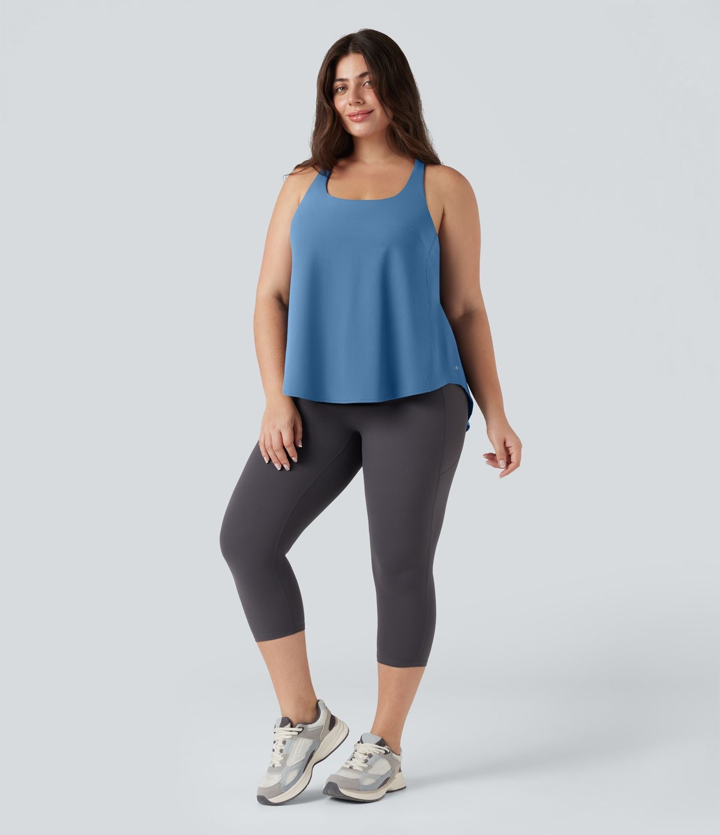 Débardeur running Halara UltraSculpt™ grande taille col rond ourlet arrondi