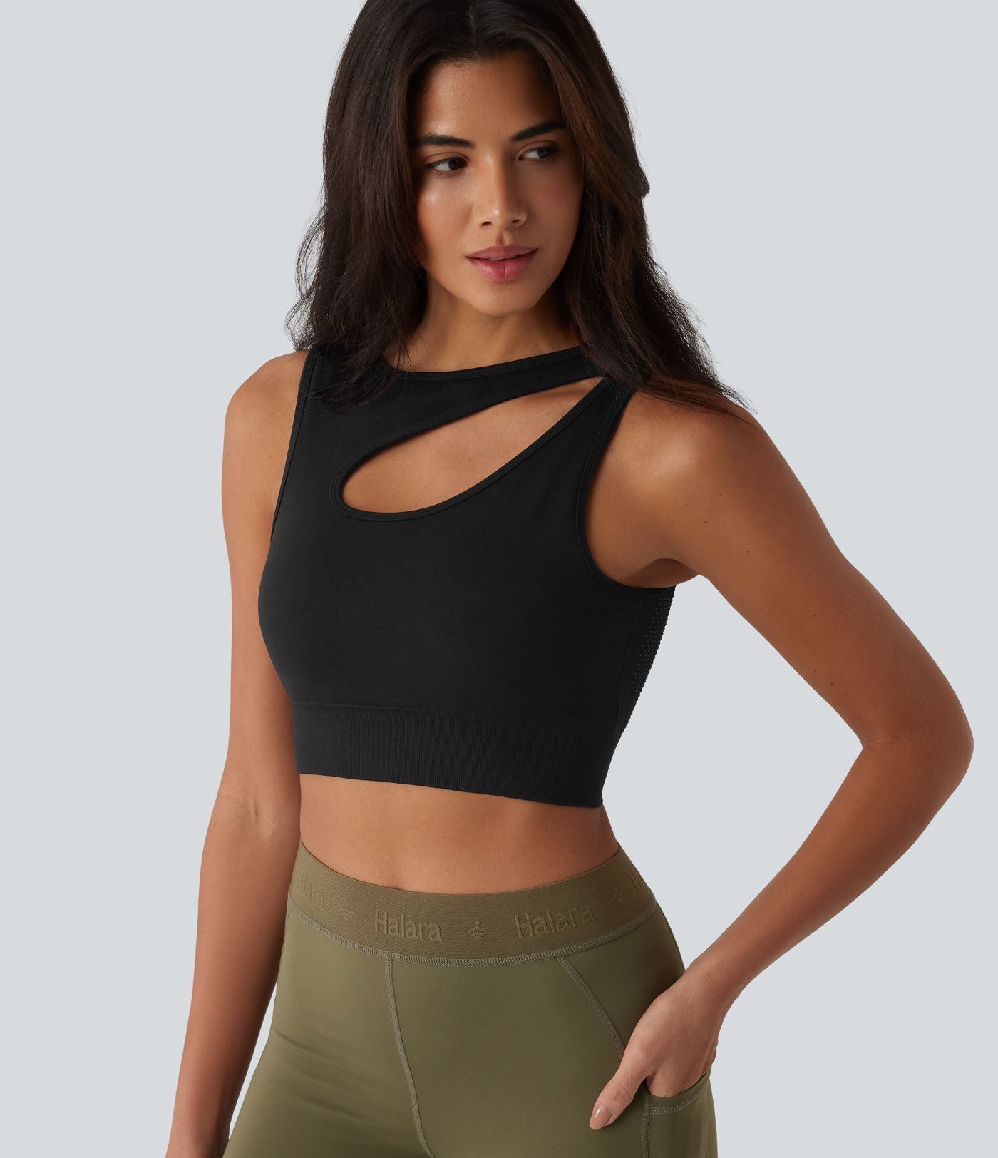 Débardeur de yoga OneForm Seamless Flow à découpes avec brassière intégrée