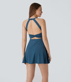Softlyzero™ Airy Robe de yoga dos nu avec torsade effet fraîcheur et short intégré - Version Easy Peasy