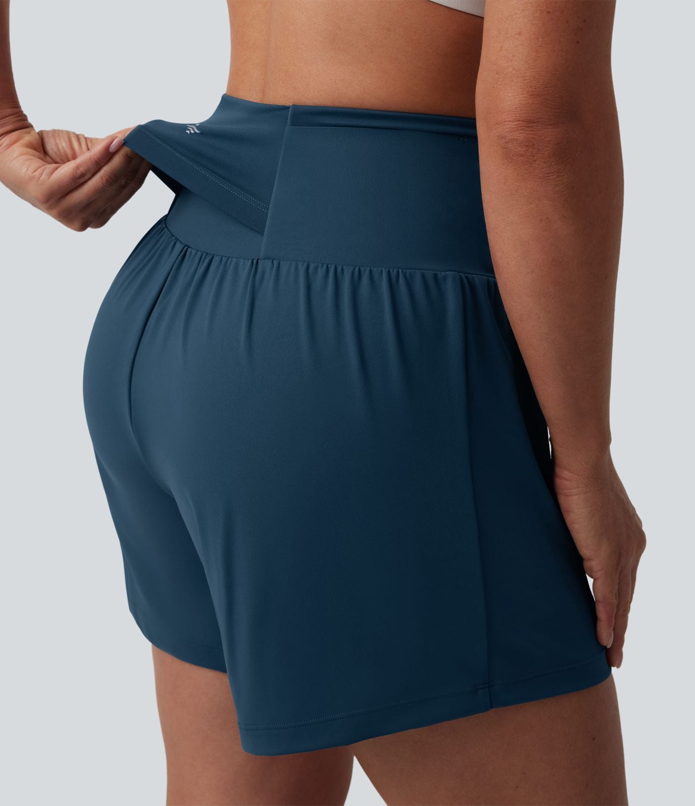 Short de yoga 2-en-1 SoftlyZero™ Airy taille haute gainant effet frais InstantCool 12,5 cm avec poches
