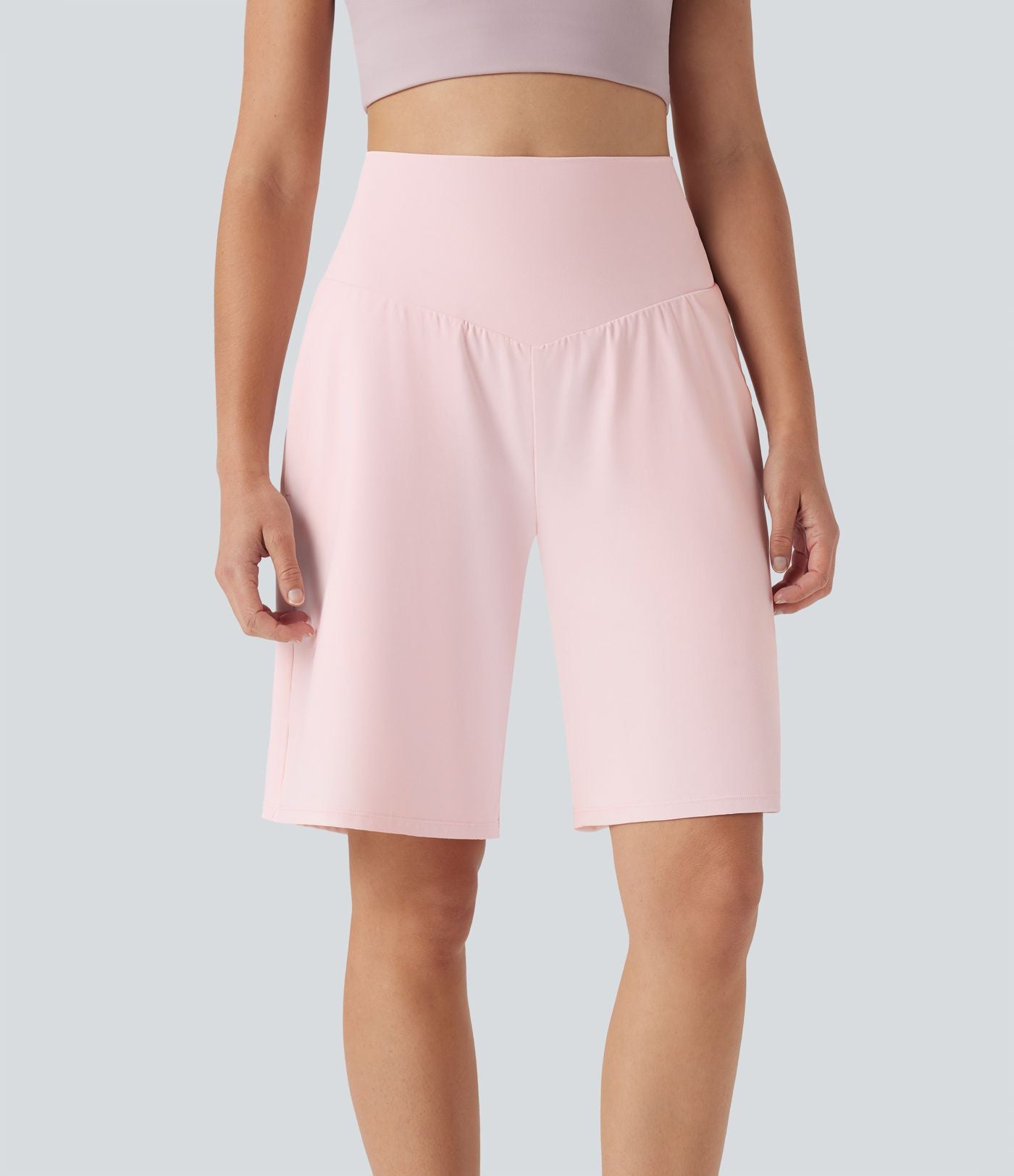 Bermuda SoftlyZero™ Airy de yoga taille haute avec poches multiples et effet frais InstantCool