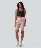 SoftlyZero™ Plush Débardeur de sport dos nu croisé et torsadé, bretelles ajustables et soutien-gorge intégré