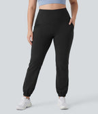Jogging de danse grande taille SoftlyZero™ taille haute gainant coupe ballon avec poches et protection solaire UPF50+