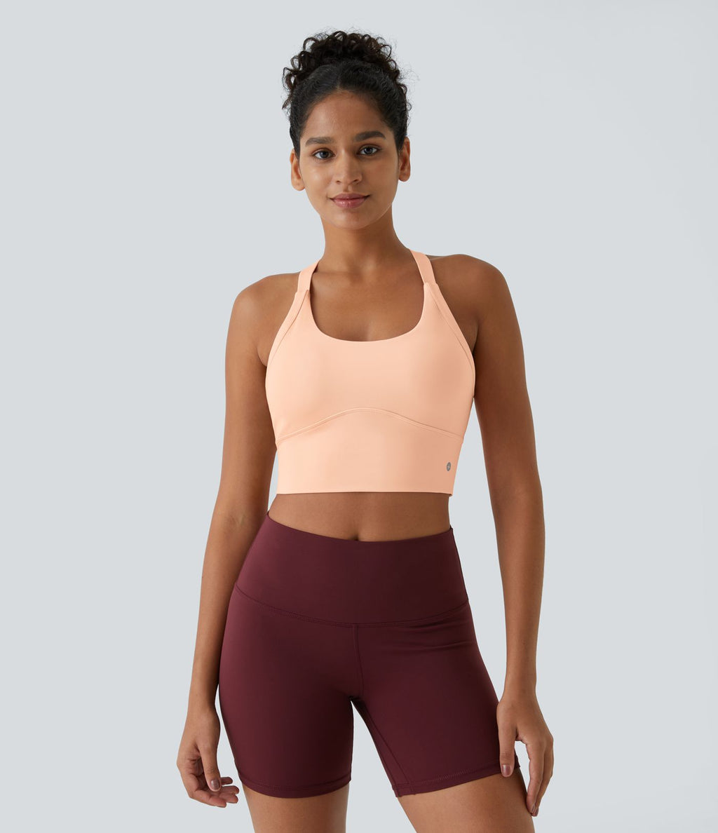 Débardeur yoga court SoftlyZero™ Plush à découpes A-C
