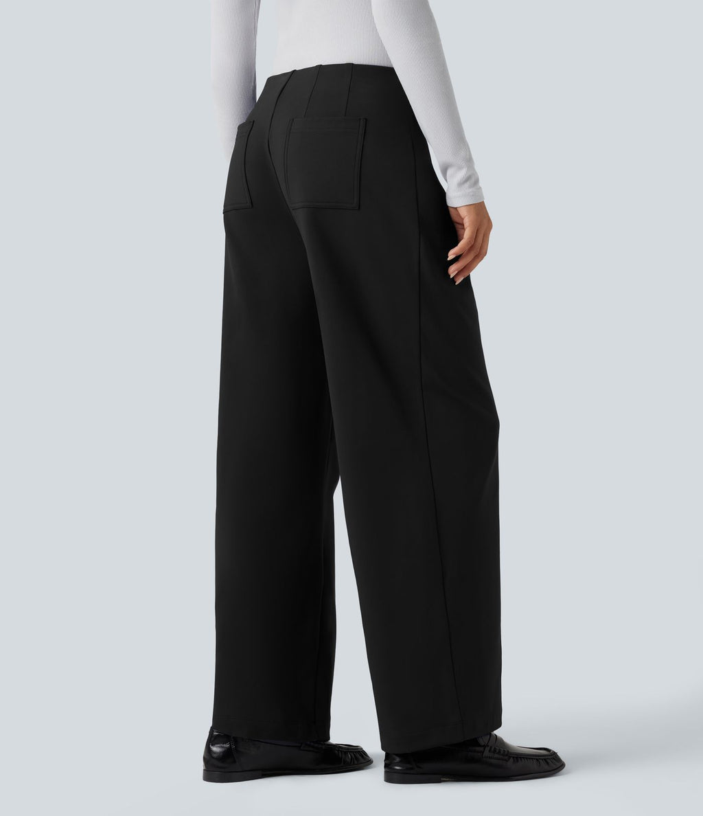 Pantalon tailleur thermique SoftlyZero™ Plush coupe droite taille mi-haute avec poches