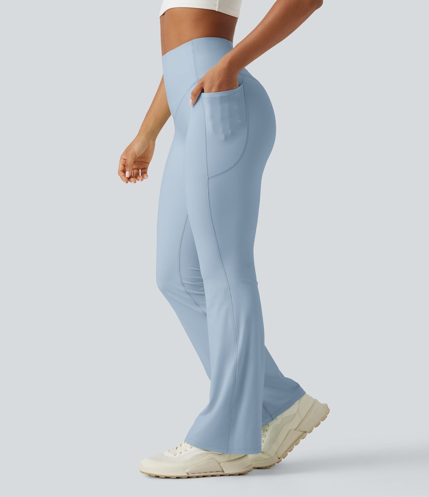 Legging yoga bootcut Halara UltraSculpt™ taille haute gainant avec poches