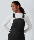 Salopette décontractée tissu gaufré avec poches