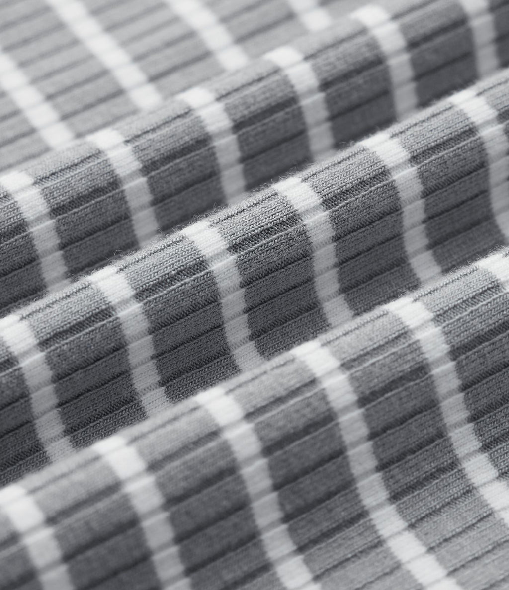 Robe décontractée midi rayée avec brassière intégrée cordon de serrage et poches