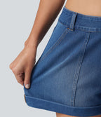 Short en jean Halara Flex™ taille basse décontracté 7,5 cm avec poches