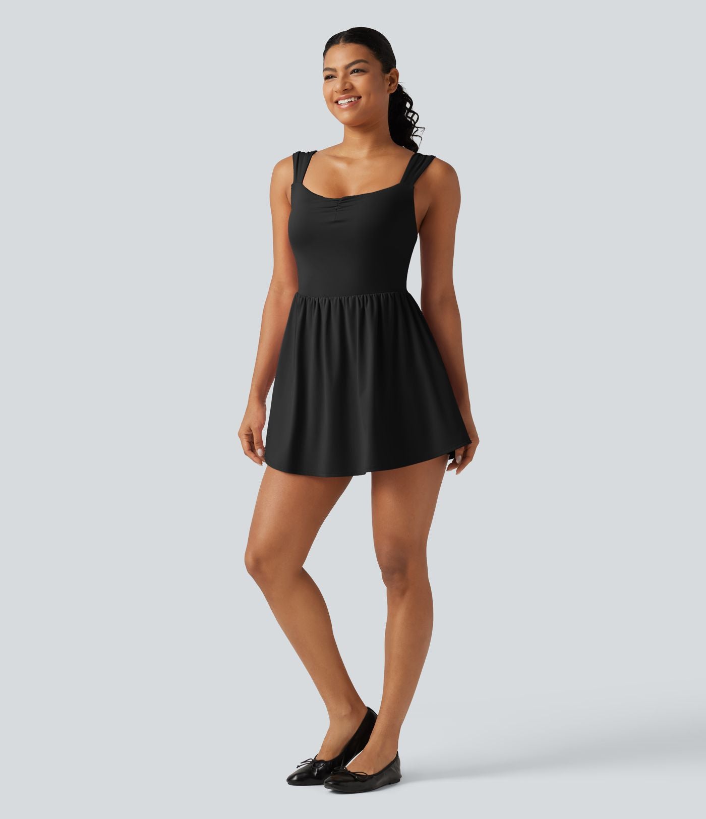 Robe-short mini SoftlyZero™ Plush à encolure cœur avec coussinets amovibles, poches et bonnets B à E, accès facile Easy Peasy