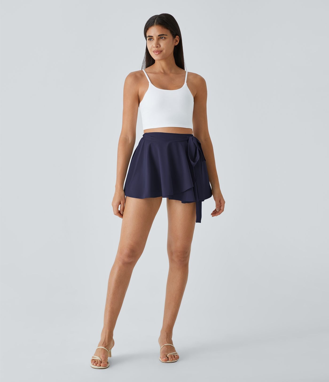 Breezeful™ Jupe Évasée Casual Taille Haute 2 en 1 Poche Latérale Séchage Rapide