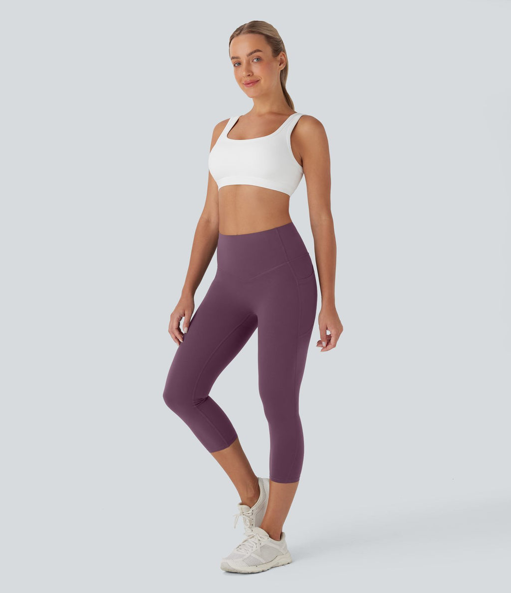 Legging corsaire d'entraînement gainant galbant taille haute avec poches Halara UltraSculpt™