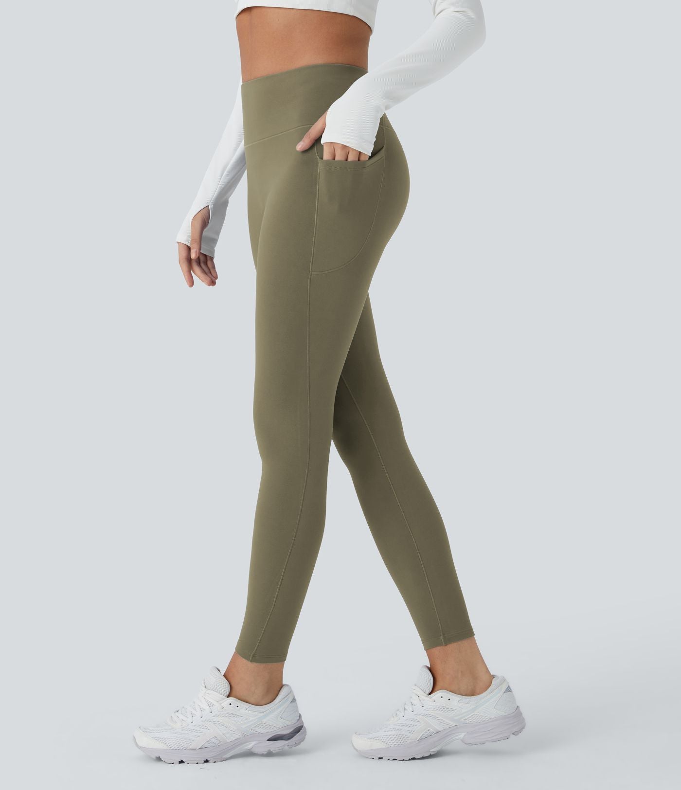 Legging thermique 7/8 Softlyzero™ taille haute coupe ajustée avec poches latérales