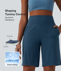 Bermuda de yoga Halara UltraSculpt™ gainant taille haute 25 cm avec poches