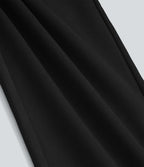 Pantalon large taille haute avec cordon de serrage et poches