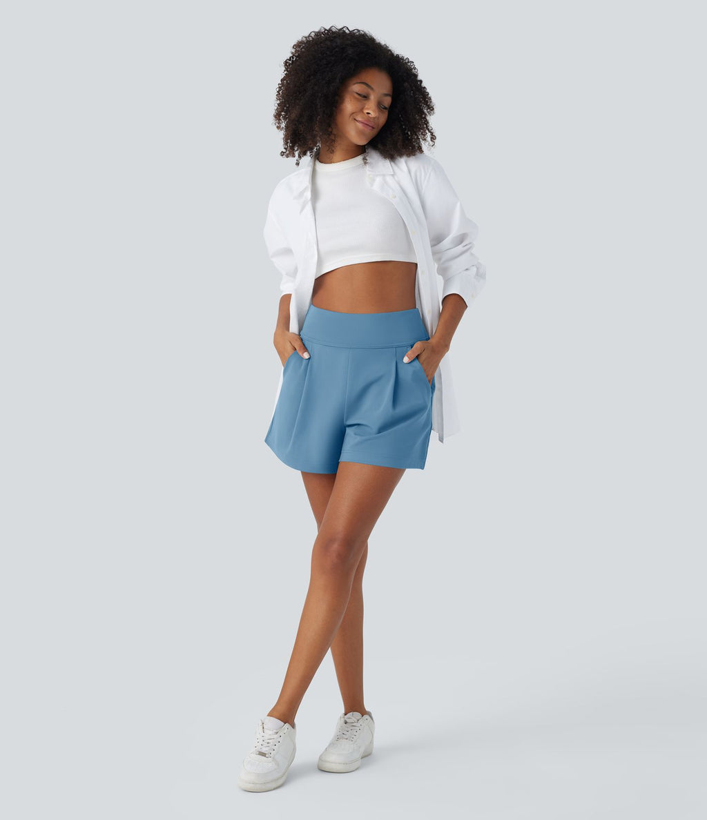 Short de travail large taille haute DayStretch avec poches