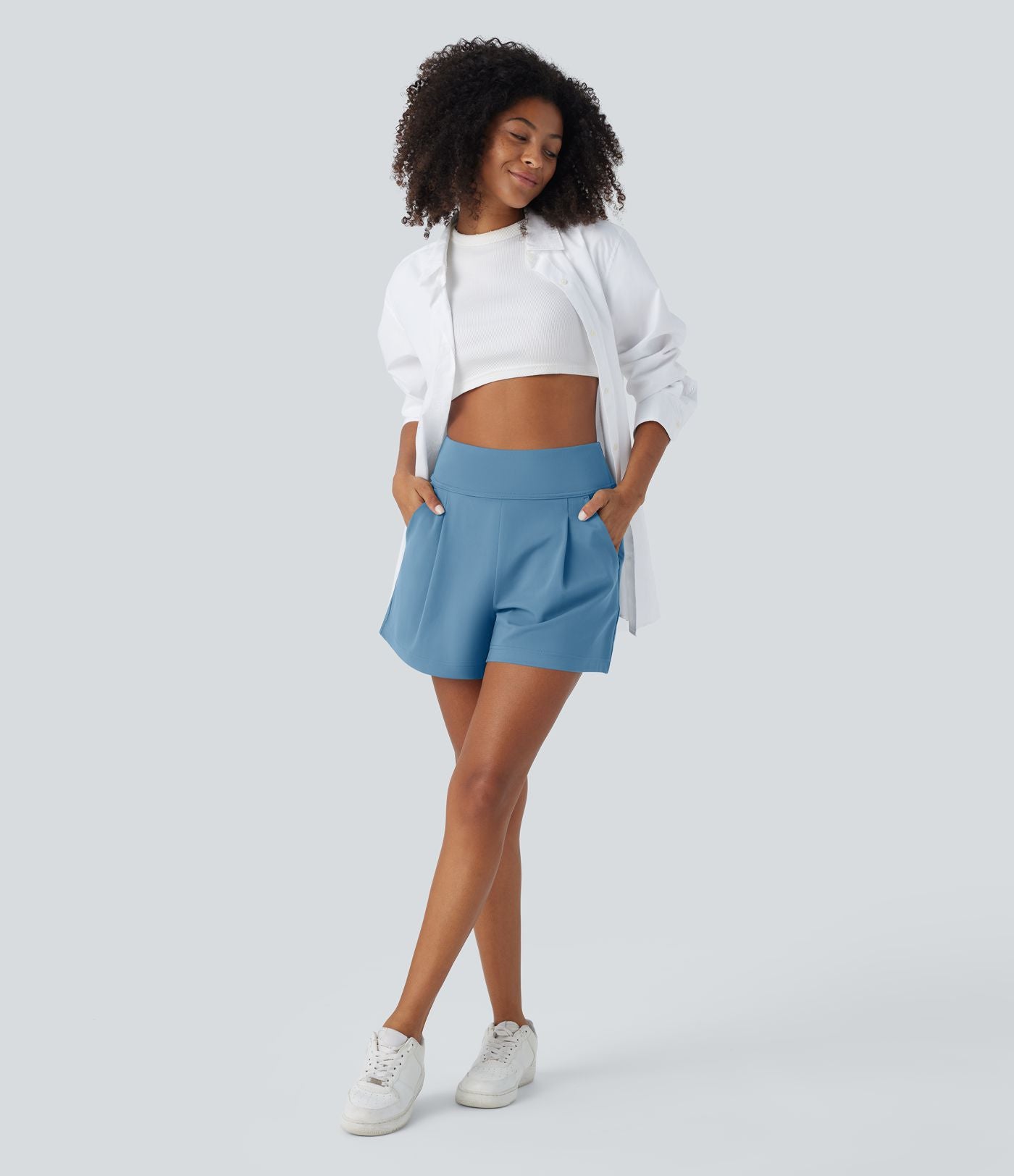 Short de travail large taille haute DayStretch avec poches