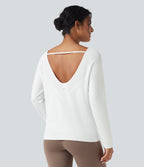 Haut de sport décolleté rond à manches longues sans couture OneForm Seamless Flow