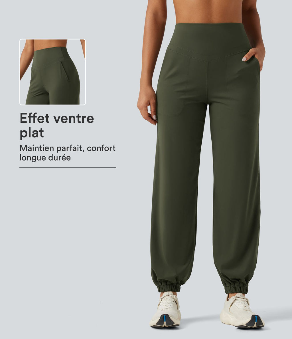 Jogging de yoga Halara UltraSculpt™ taille haute gainant coupe fuselée avec poches