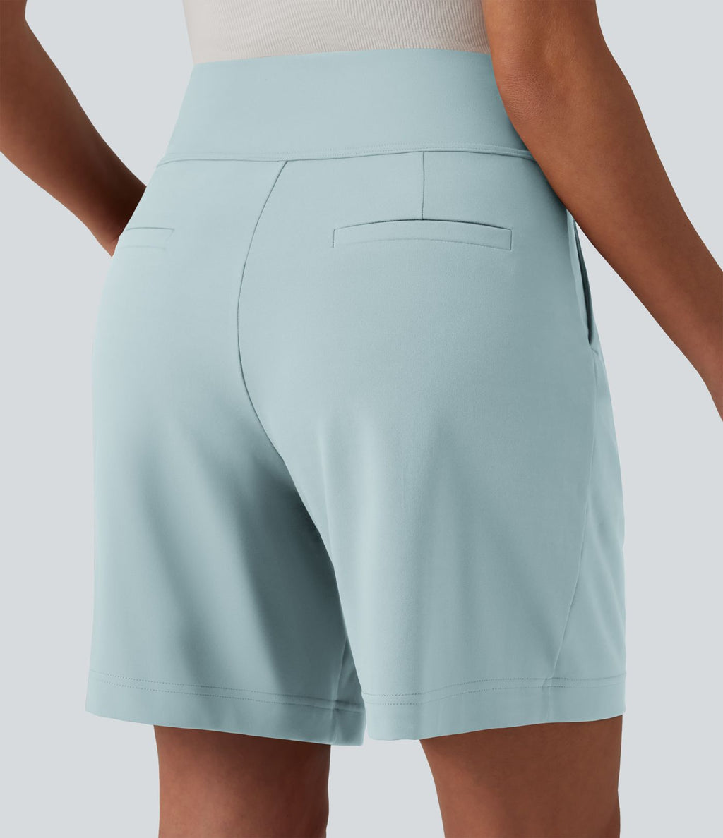 Short tailleur ample DayStretch taille haute 17,5 cm avec poches