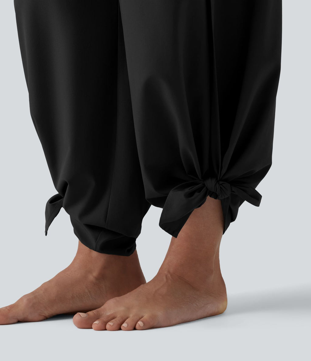 Pantalon fluide Breezeful™ taille haute à séchage rapide avec fronces, fente et poches