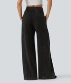 Jean jogging baggy Halara Flex™ molleton français taille haute avec cordon de serrage et poches