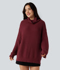 Pull col montant manches longues