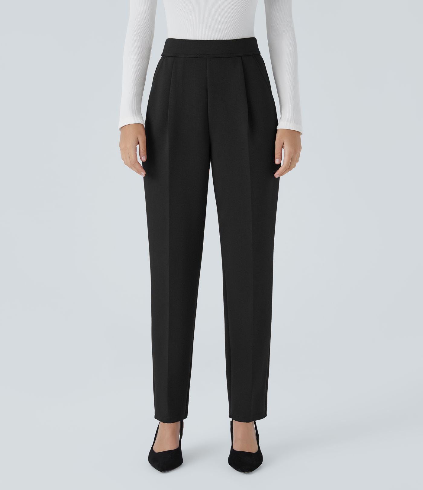 Pantalon de travail Halara Flex™ fuselé, taille haute, avec poches