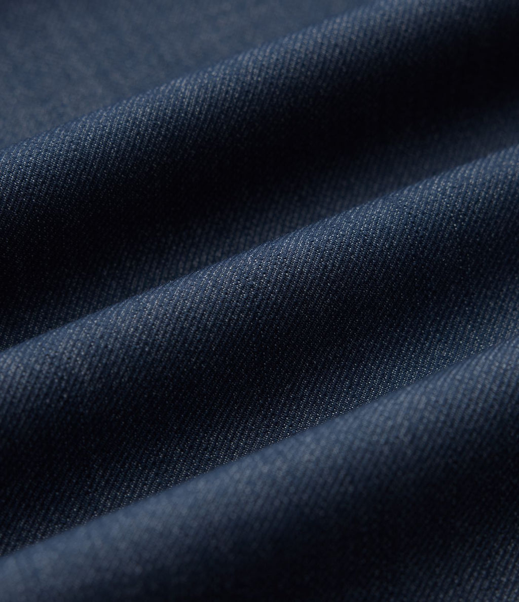 Robe resort dos-nu dos nu à smocks aspect jean avec poches