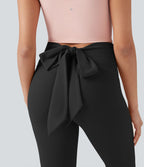 Legging yoga 7/8 SoftlyZero™ taille haute froncé avec lien dos - UPF50+
