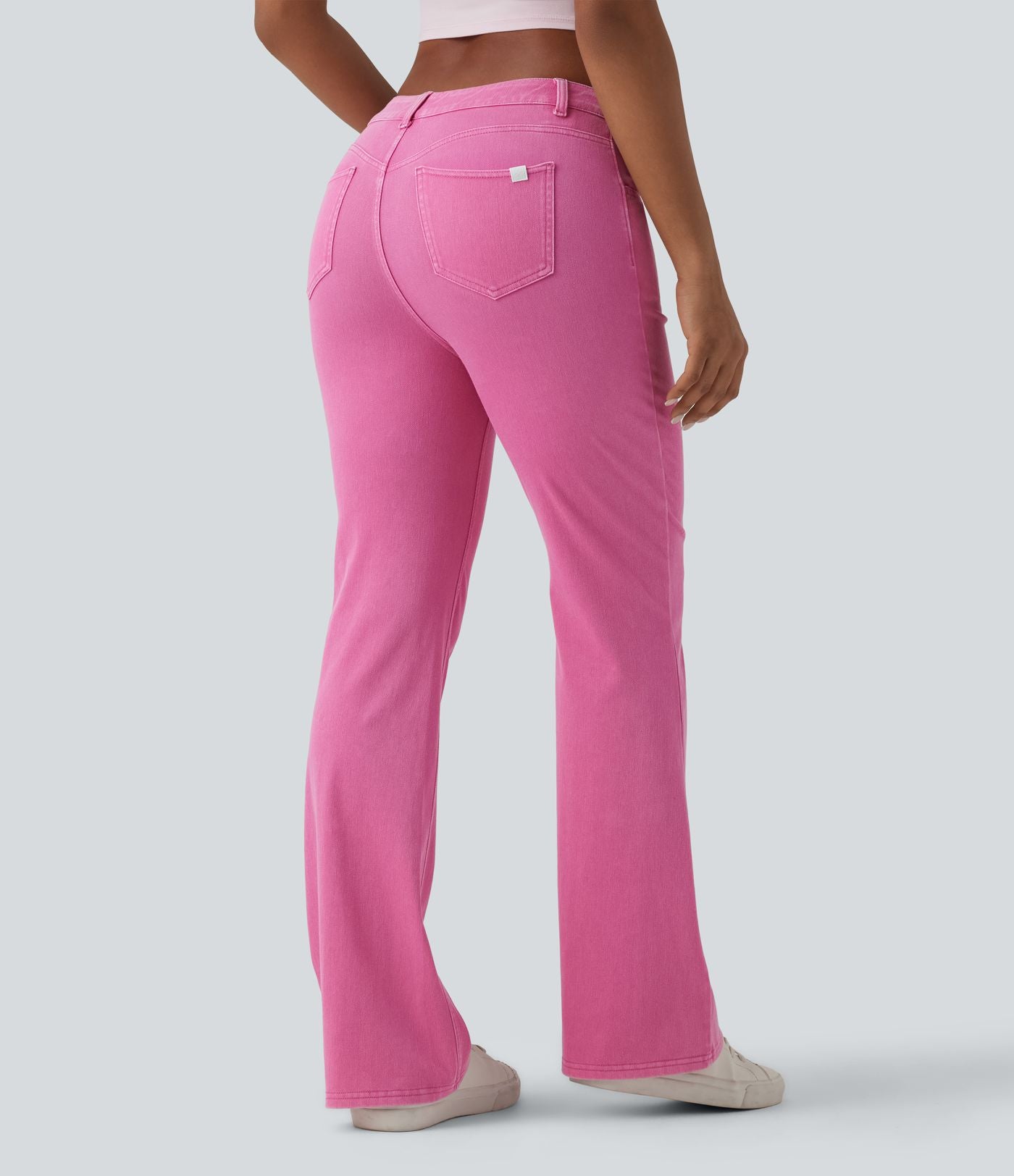 Halara Flex™ Jean évasé casual coloré taille haute avec poches