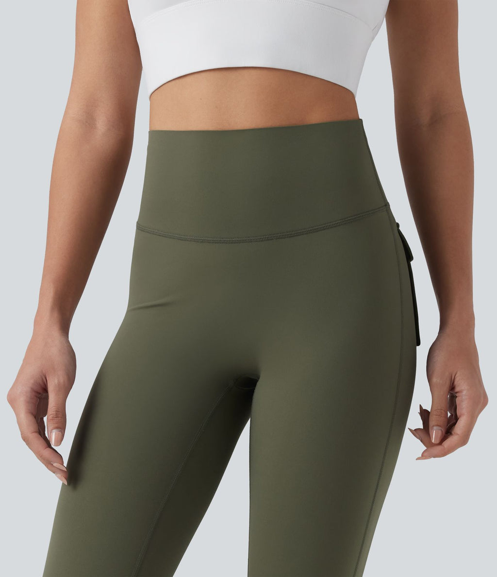 Halara UltraSculpt™ Legging de sport taille haute gainant froncé avec poches
