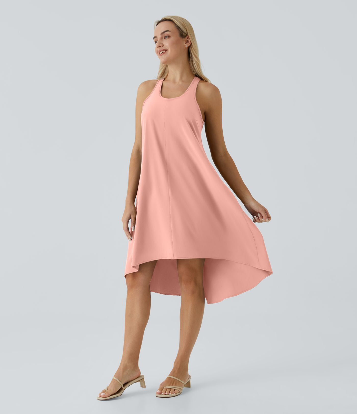 Robe décontractée mi-longue Breezeful™ dos nageur poche latérale fluide asymétrique séchage rapide A-C