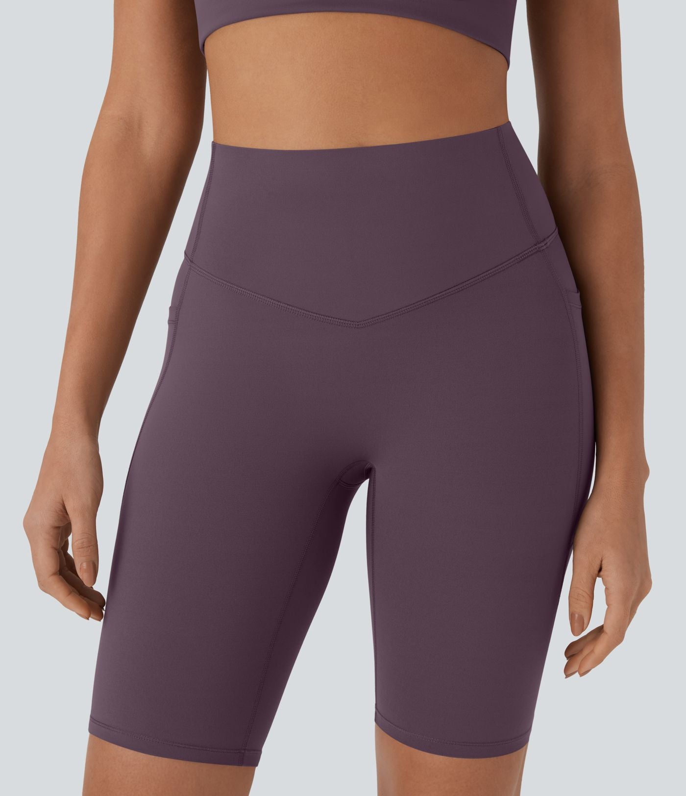 Short cycliste 22,8 cm d'entraînement gainant taille haute avec poches Halara UltraSculpt™
