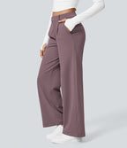 Pantalon tailleur Halara Flex™ DayStretch coupe droite taille haute avec poches
