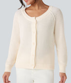 Cardigan col rond manches longues