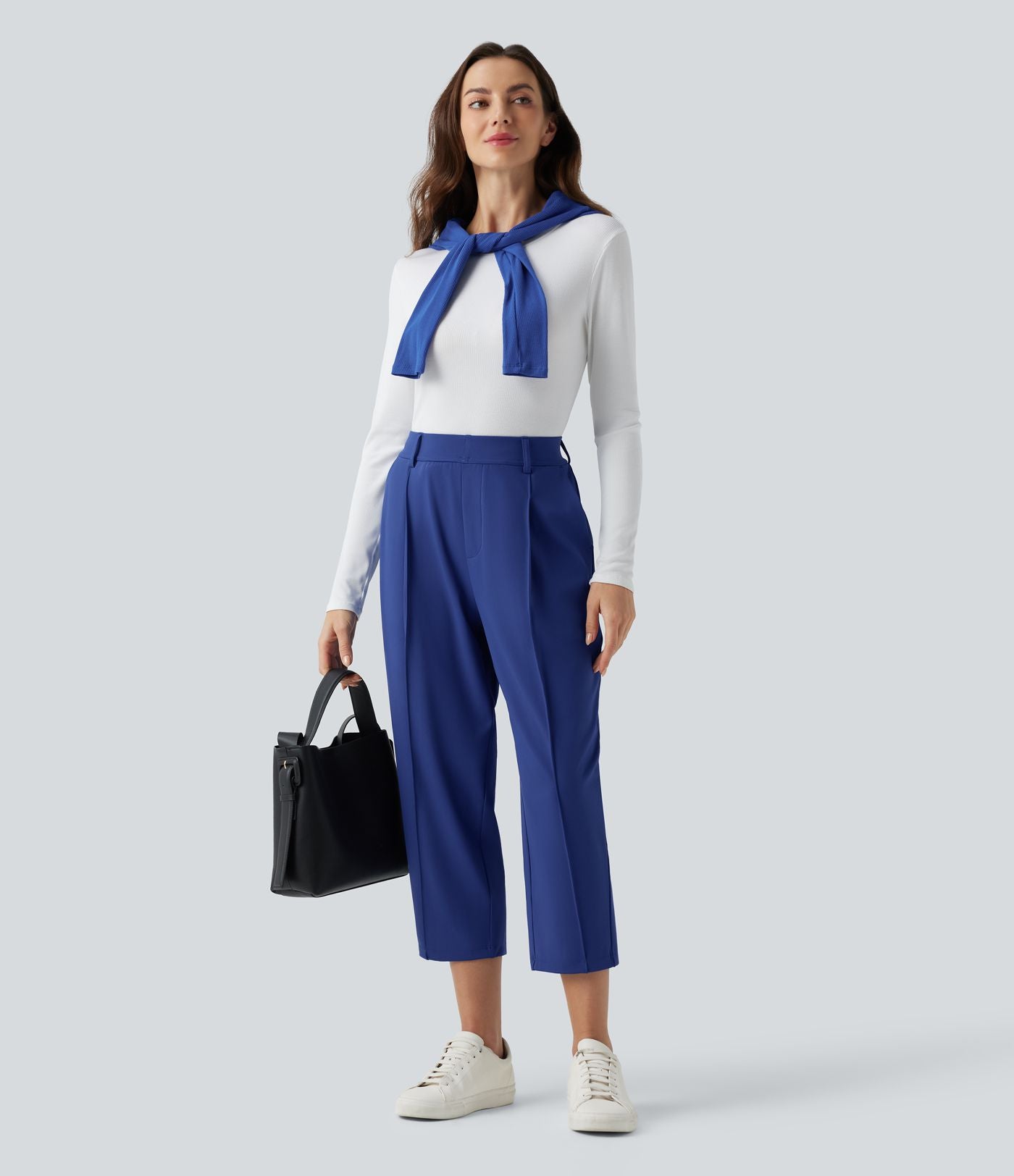 Pantalon tailleur court fuselé taille haute Halara Flex™ DayStretch avec poches
