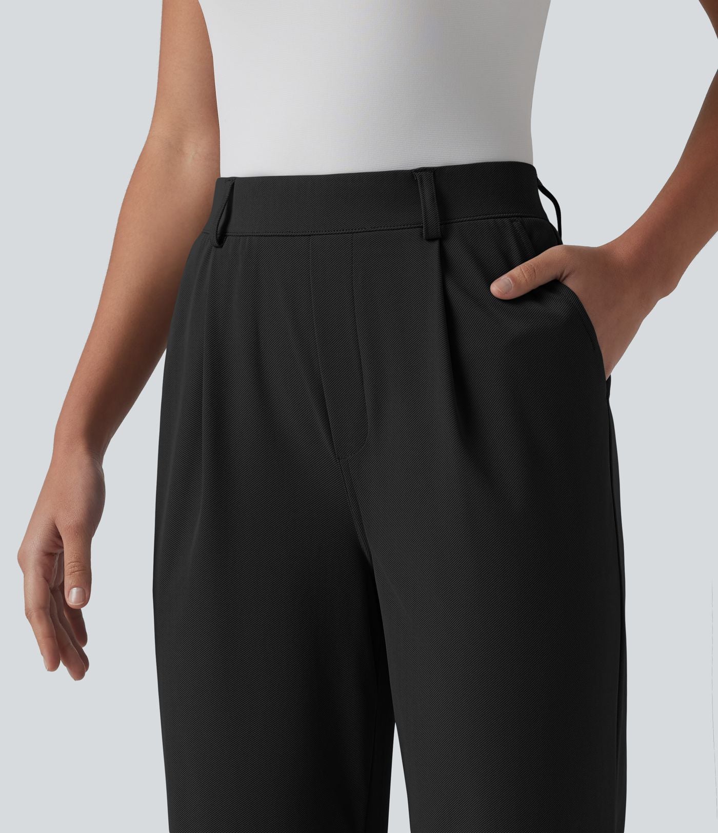 Pantalon de golf droit taille haute séchage rapide avec poches – UPF 40+