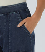 Halara Flex™ Taille Mi-Haute Multiples Poches Jambe Droite Jean Cargo Décontracté Extensible