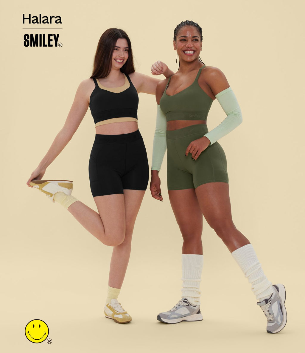 Brassière de sport training Halara X Smiley® SpeedWave™ maintien moyen à séchage rapide – Bonnets A à D