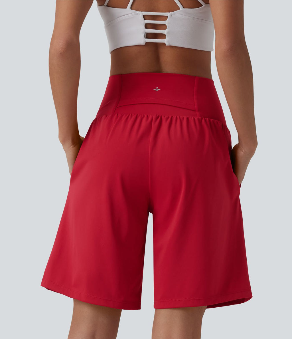 Short de yoga 2-en-1 SoftlyZero™ Airy taille très haute effet frais InstantCool 22,8 cm avec poches