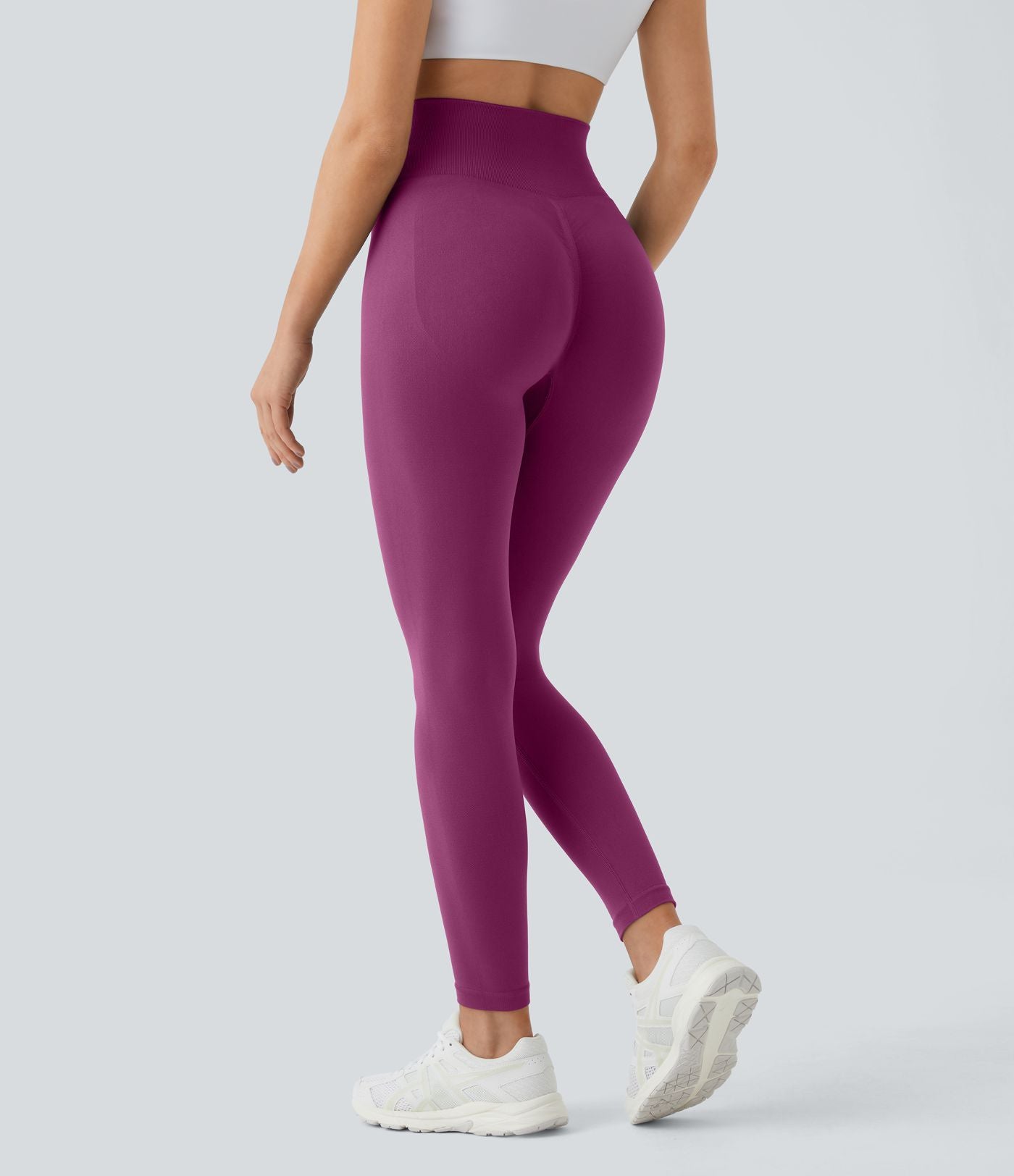 Legging taille haute froncé uni sans couture OneForm Seamless Flow