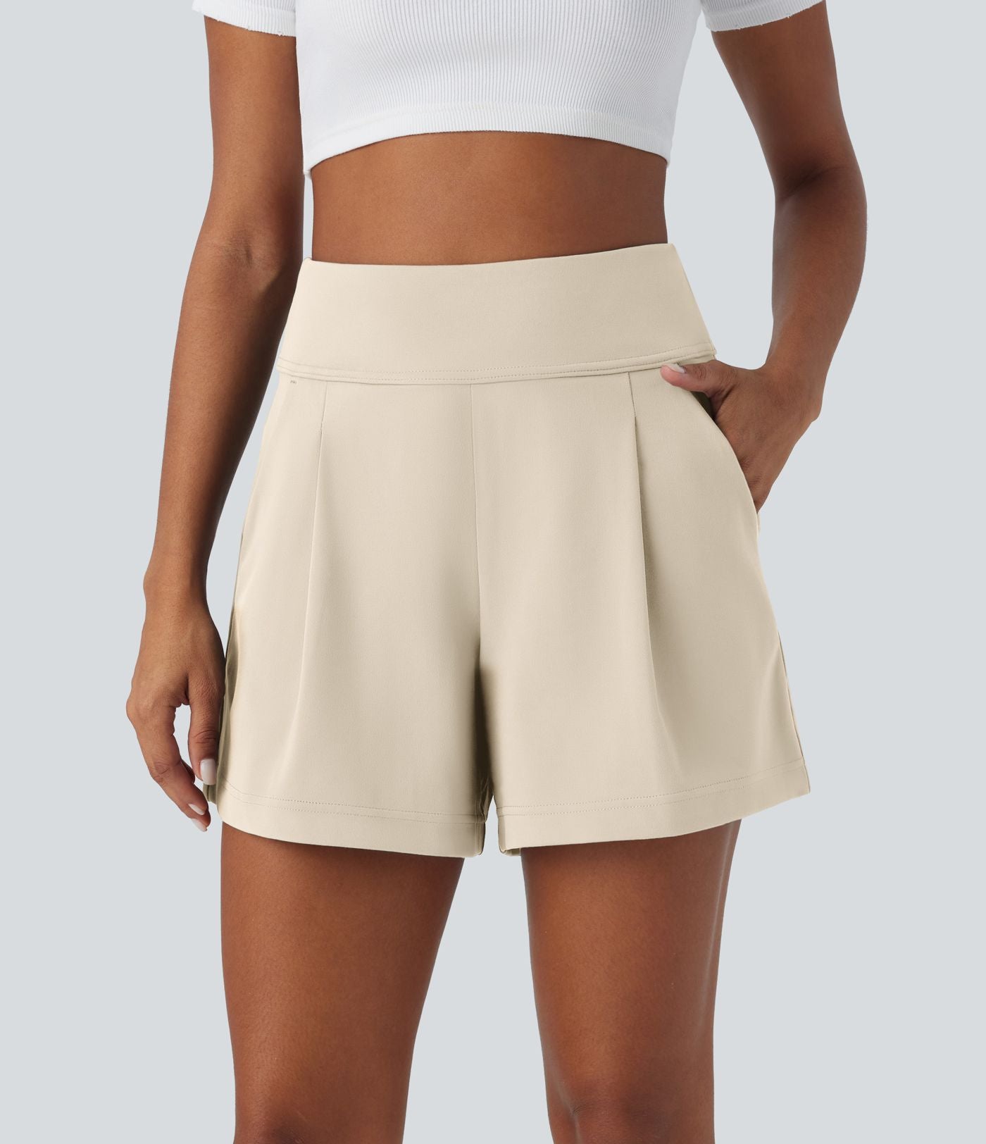 Short de travail large taille haute DayStretch avec poches