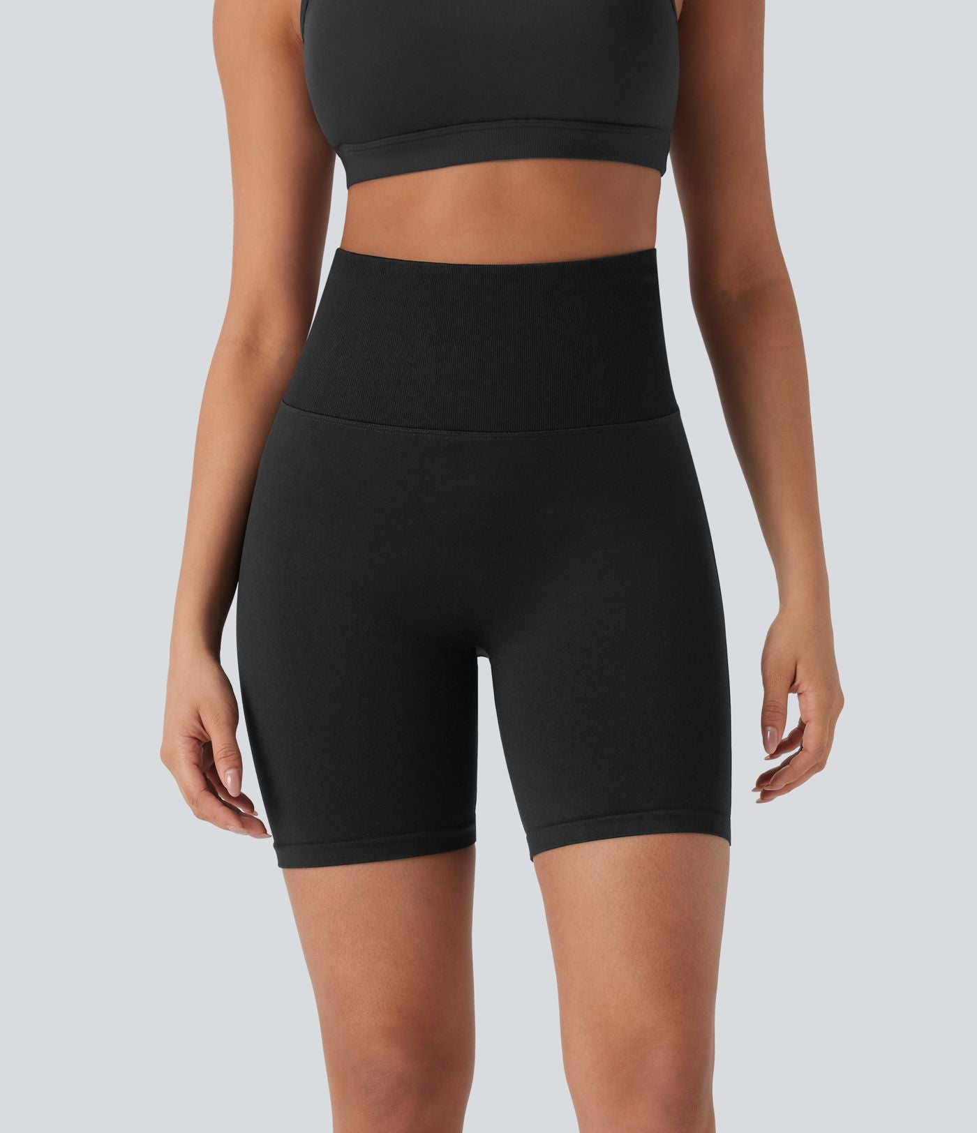 Short cycliste taille haute color block repliable sans couture OneForm Seamless Flow