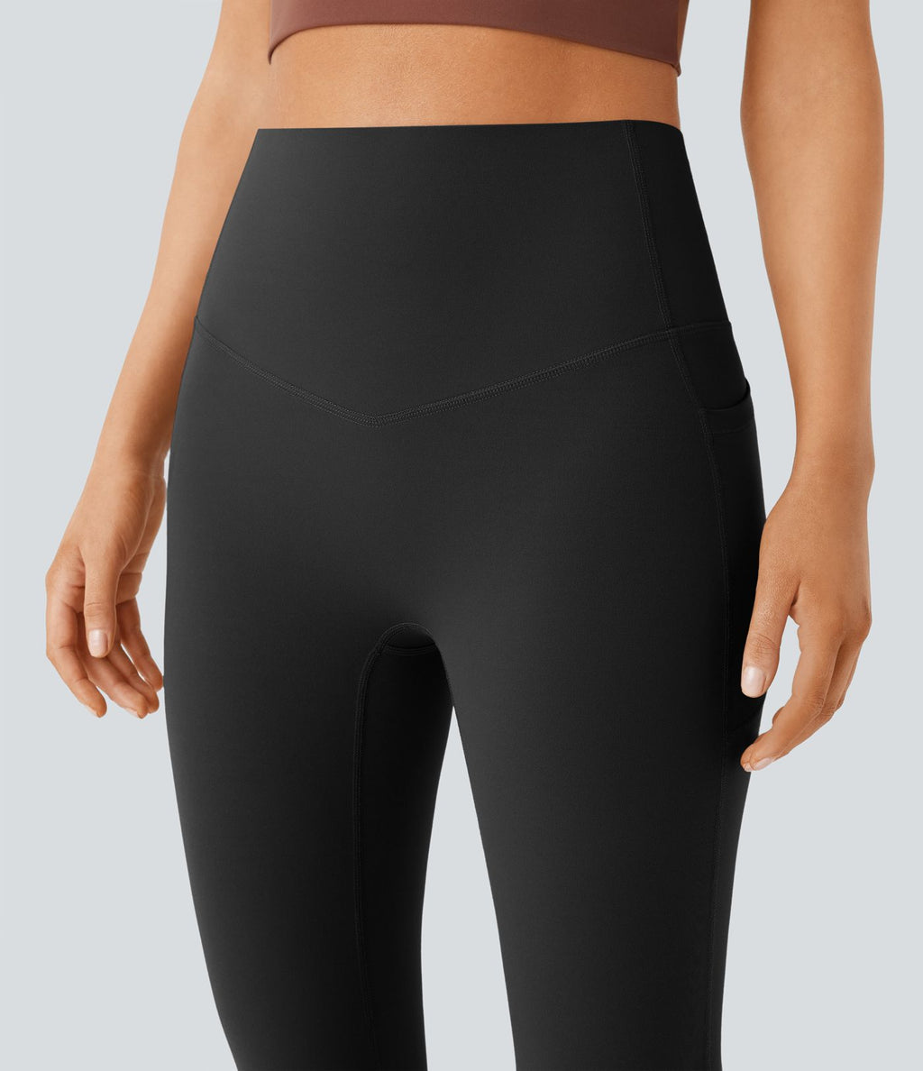 Pantalon de yoga à coupe bootcut gainant taille haute avec poches Halara UltraSculpt™