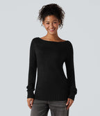 Pull une épaule manches longues