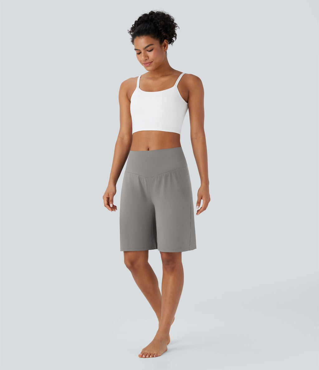 Bermuda SoftlyZero™ Airy de yoga taille haute avec poches multiples et effet frais InstantCool