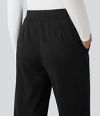 Pantalon jogging taille haute avec poches