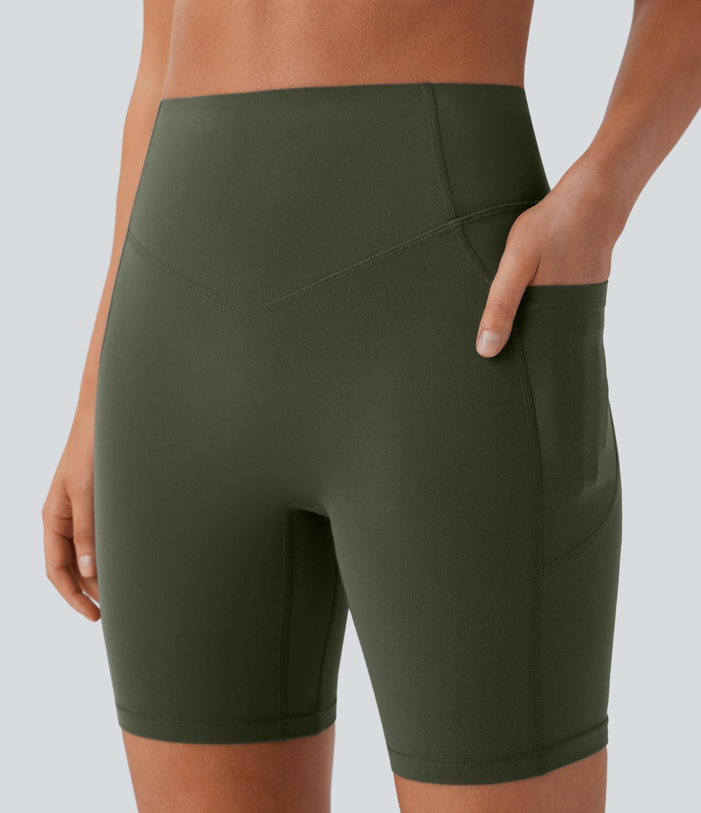 Legging de yoga gainant taille haute chiné à séchage rapide avec poches Halara UltraSculpt™