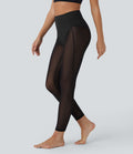Legging de danse 7/8 taille haute 2-en-1 avec empiècements en résille